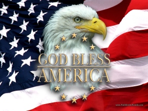 god bless america eagle flag
