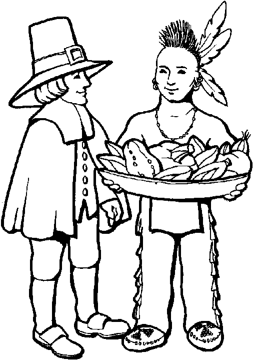 kaboose coloring pages thanksgiving pilgrims - photo #3
